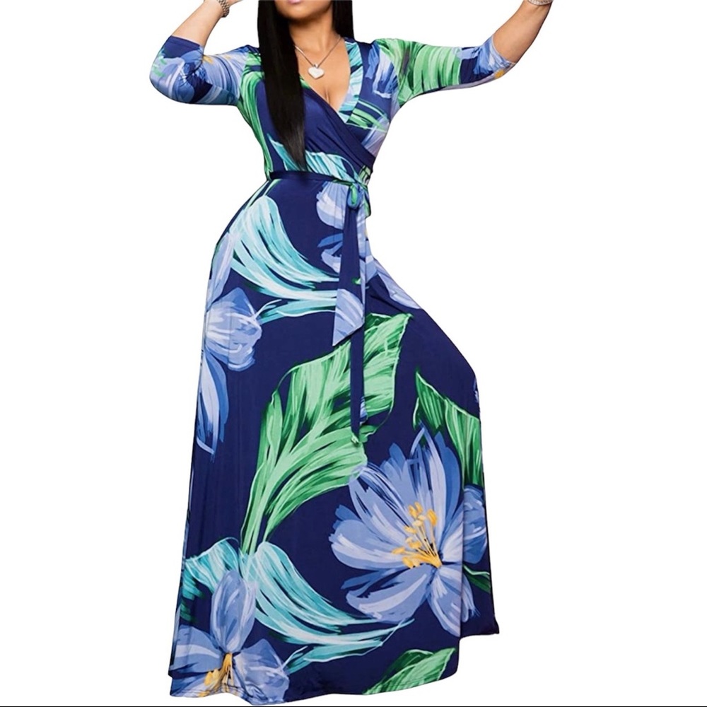 Sold! V-Neck Maxi Dress